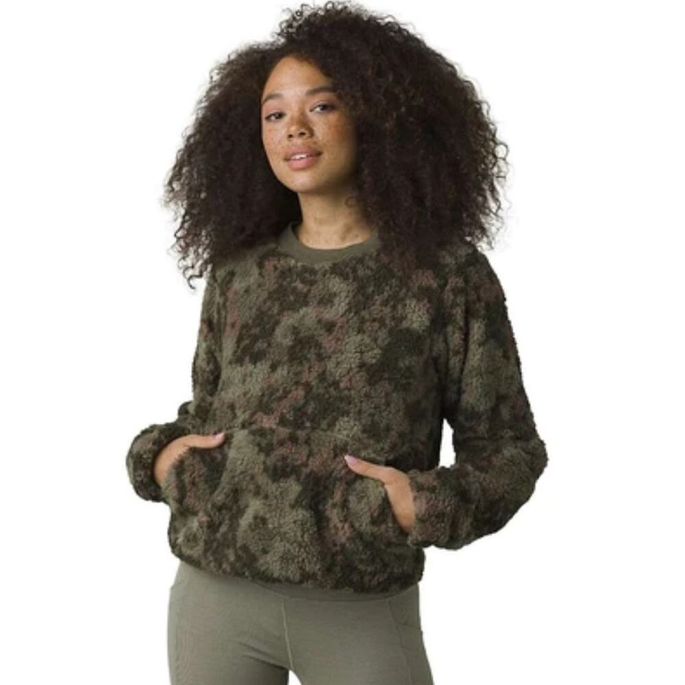 Prana Polar Escape Sweatshirt Fleece Floral Size Medium NEW